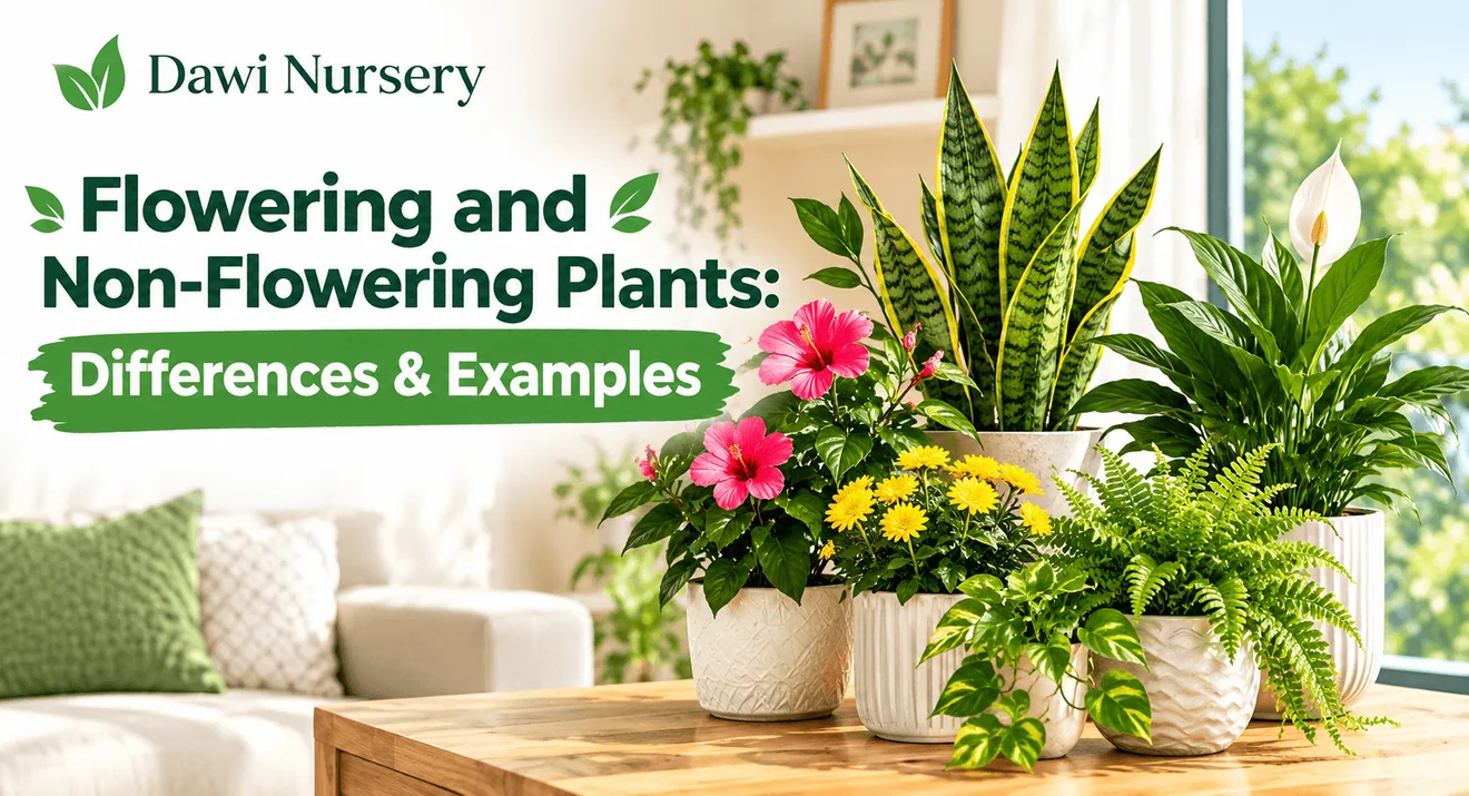 Flowering and Non-Flowering Plants: Types, Differences, Benefits, and Examples