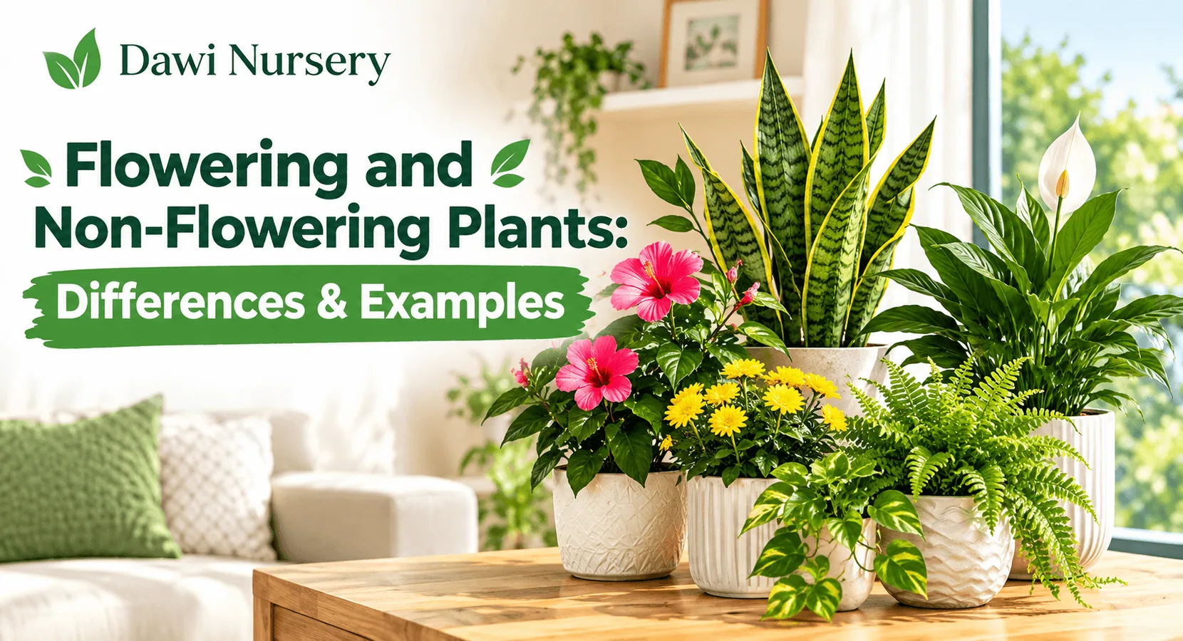Flowering and Non-Flowering Plants: Types, Differences, Benefits, and Examples